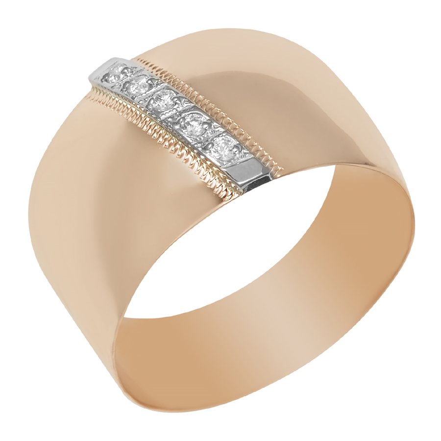 Кольцо, золото, фианит, 71059